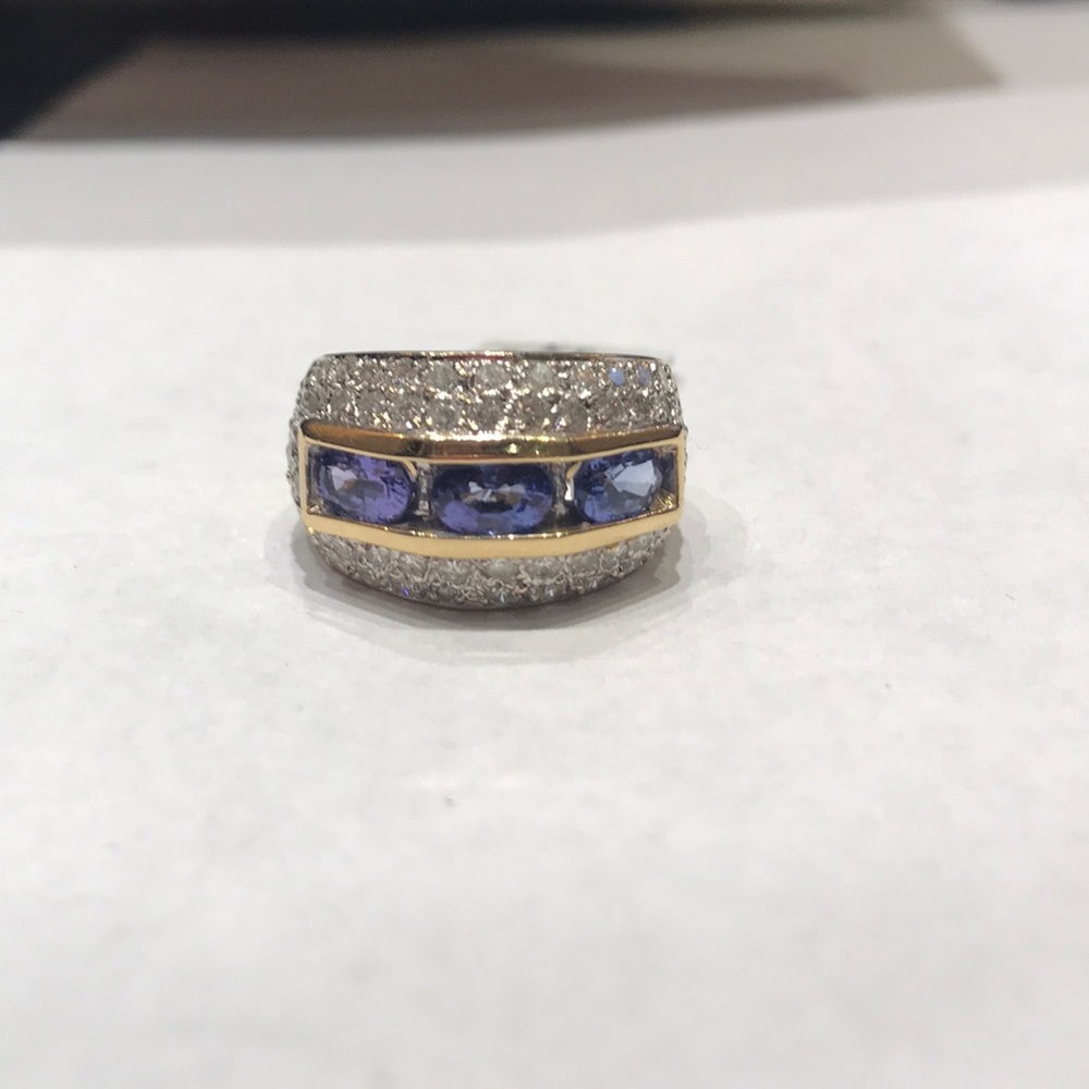 Tanzanite Diamond Ring